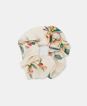 Momoni ACCESSORIO PER CAPELLI IN SETA STAMPATO - Crema/Rosso Discount