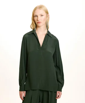 Momoni BLUSA SUE IN ACETATO/SETA UNITO- Foresta Outlet
