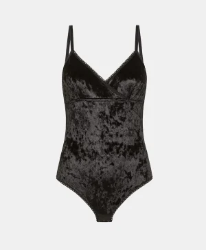 Momoni BODY TORE IN VELLUTO STRETCH - Nero Store