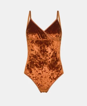 Momoni BODY TORE IN VELLUTO STRETCH - Ruggine Outlet