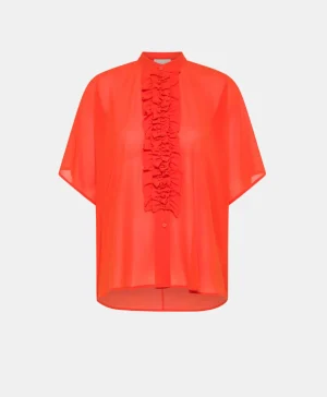 Momoni CAMICIA BERENICE IN GEORGETTE- Paprika Sale