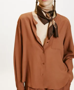 Momoni CAMICIA DARUMA IN ACETATO/SETA UNITO- Mandorla Online