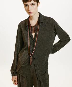 Momoni CAMICIA MEUDON IN JERSEY LUREX - Rame Online