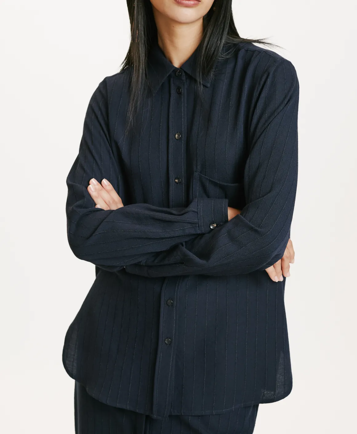 Momoni CAMICIA SADAO IN TWILL DI LANA GESSATO- Blu Best Sale