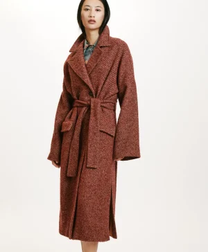 Momoni CAPPOTTO SAYURI IN CHEVRON BICOLORE-BORDEAUX MULTICOLORE BordeauxMulticolor Cheap