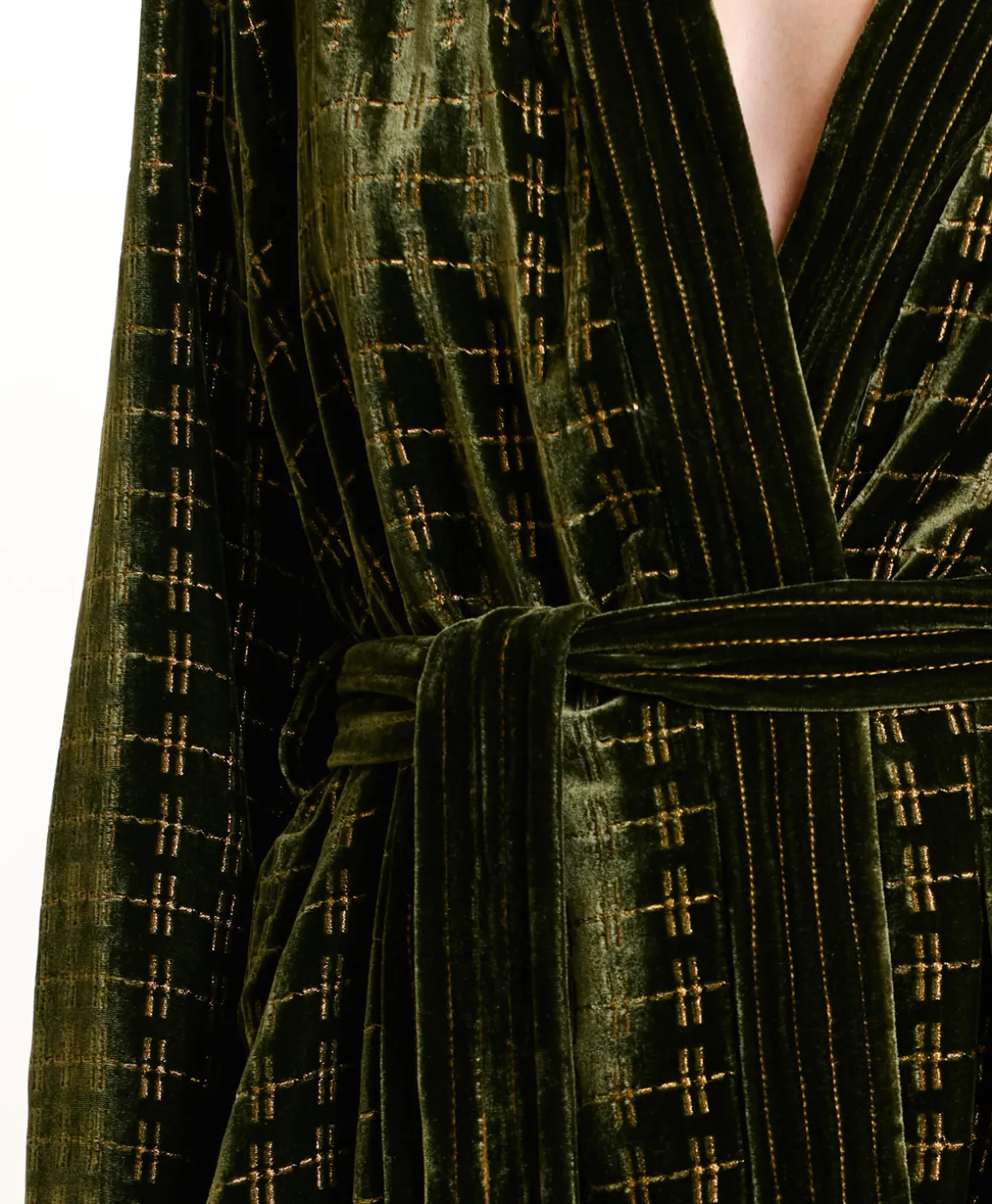 Momoni GIACCA EUGENIE IN VELLUTO MISTO SETA RICAMATO - VERDE MATCHA VerdeMatcha Fashion