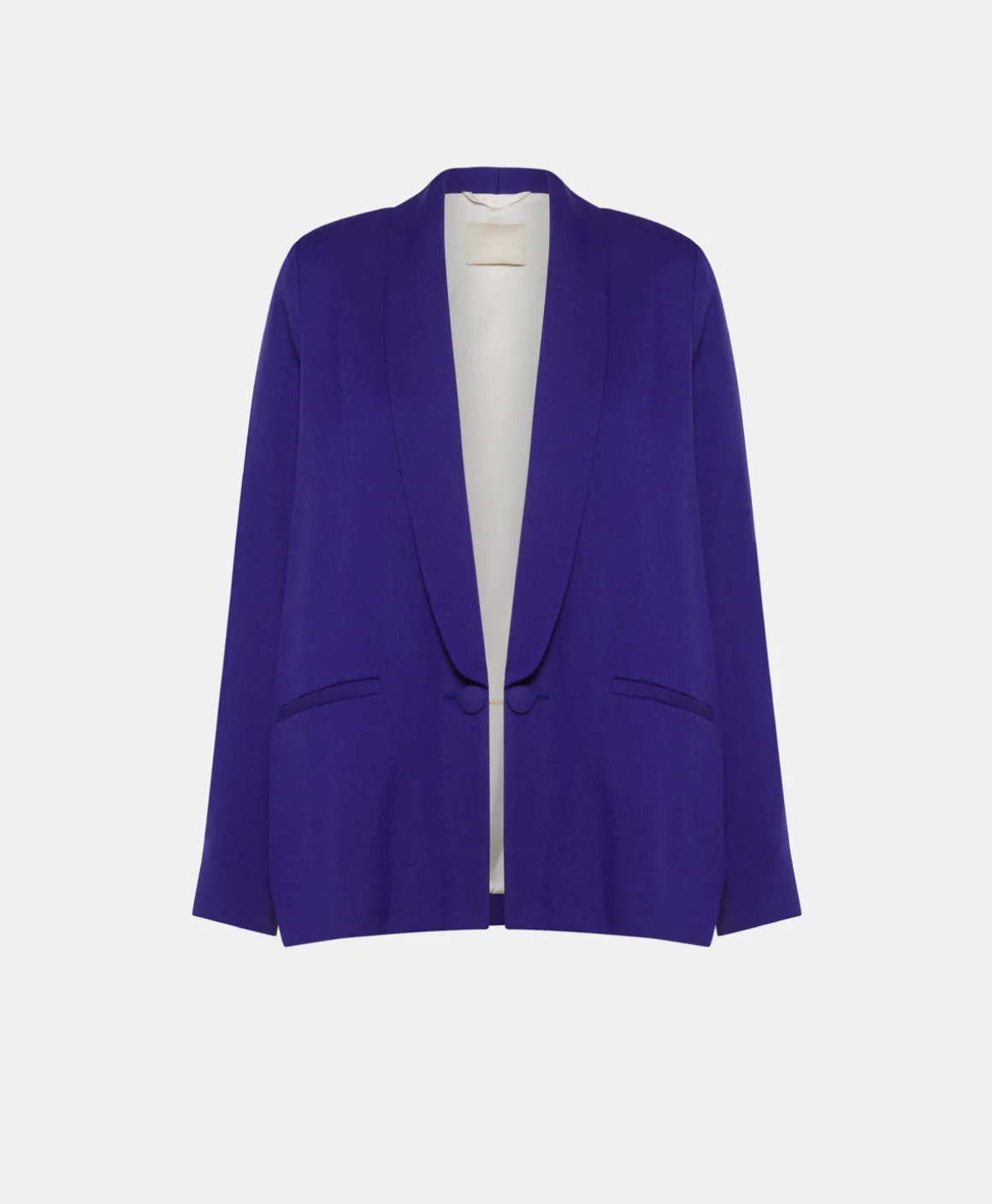 Momoni GIACCA FUSUMA IN TWILL DI LANA VISCOSA - Blu Best