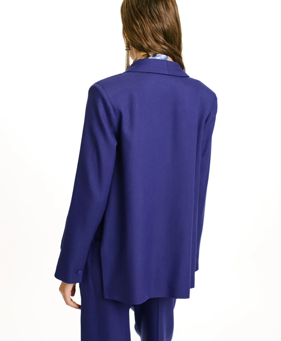 Momoni GIACCA FUSUMA IN TWILL DI LANA VISCOSA - Blu Best