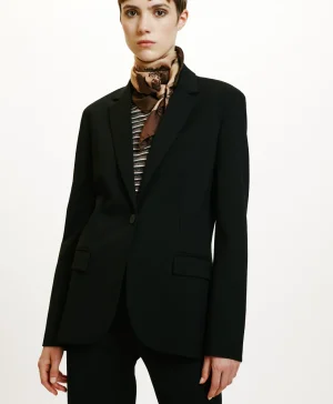 Momoni GIACCA HAKAMA IN PUNTO MILANO- Nero Discount