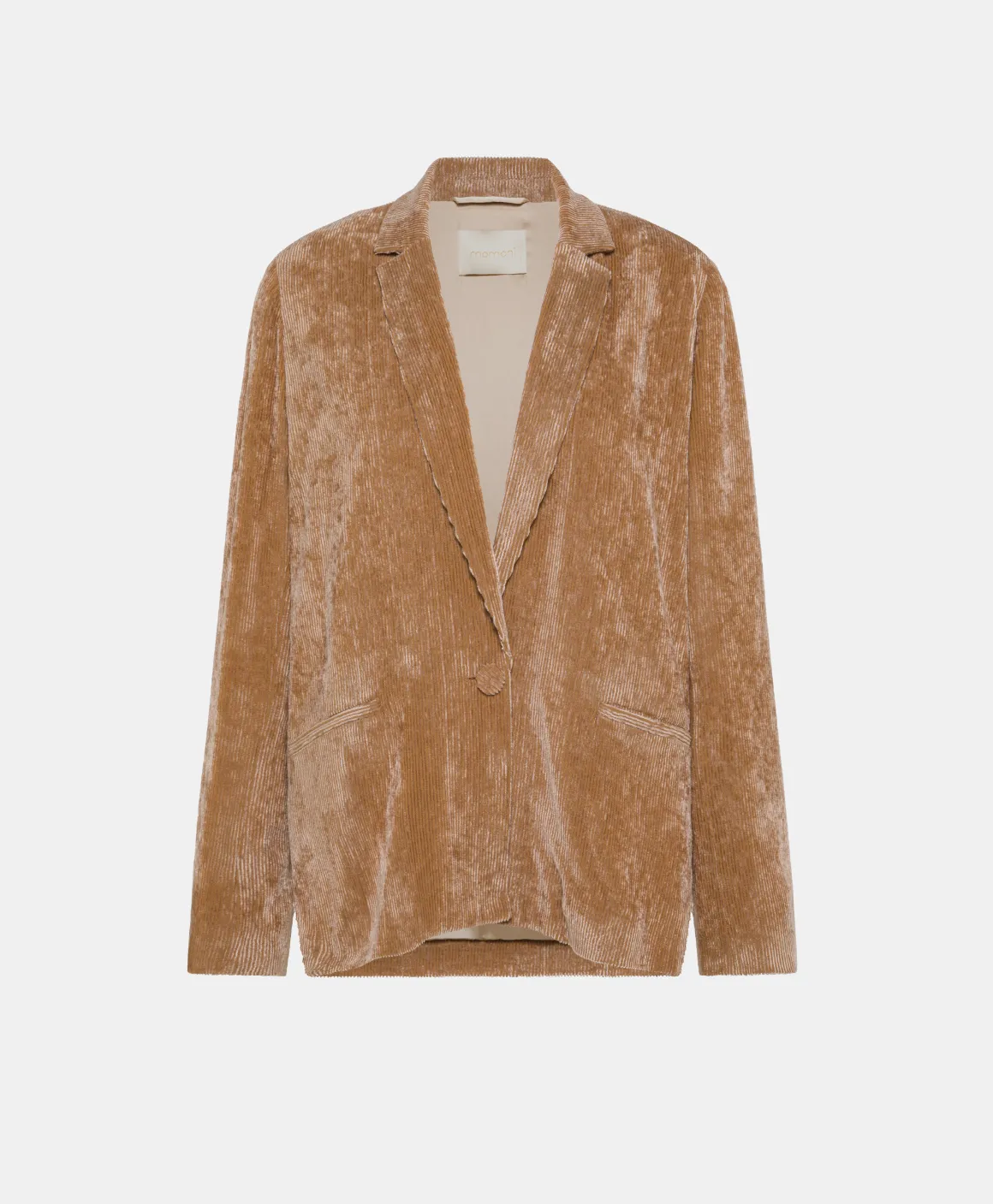 Momoni GIACCA HINATA IN VELLUTO STRETCH BICOLOR- Mandorla Clearance