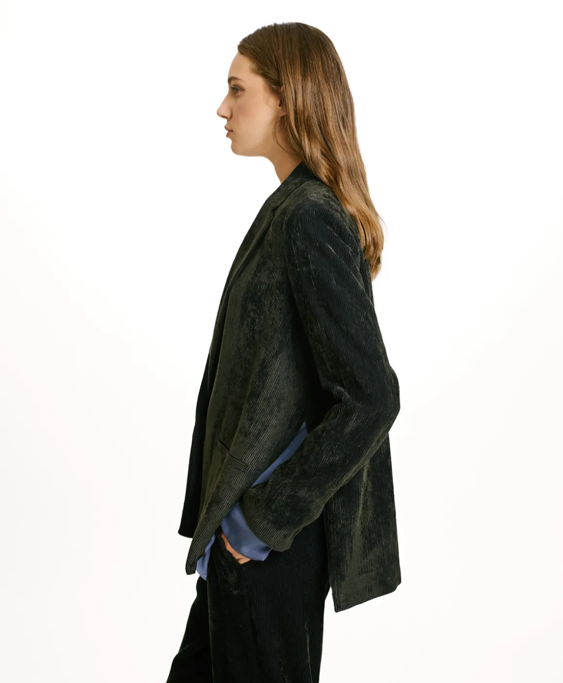 Momoni GIACCA HINATA IN VELLUTO STRETCH BICOLOR-GRIGIO CARBONE GrigioCarbone Flash Sale