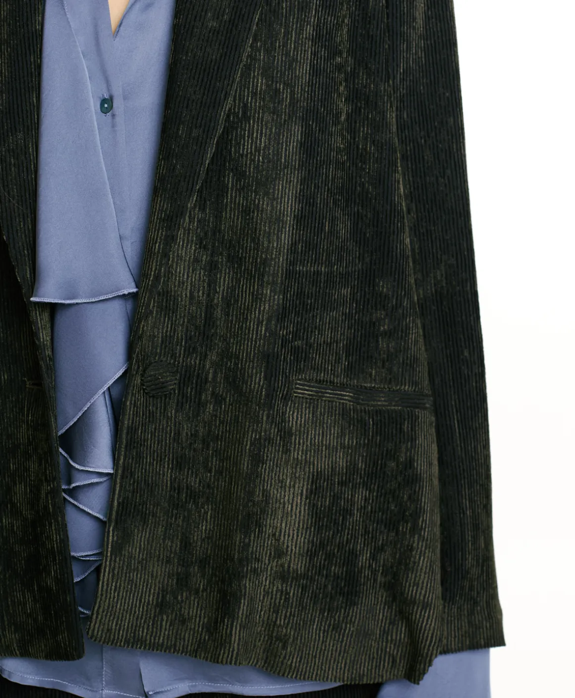 Momoni GIACCA HINATA IN VELLUTO STRETCH BICOLOR-GRIGIO CARBONE GrigioCarbone Flash Sale