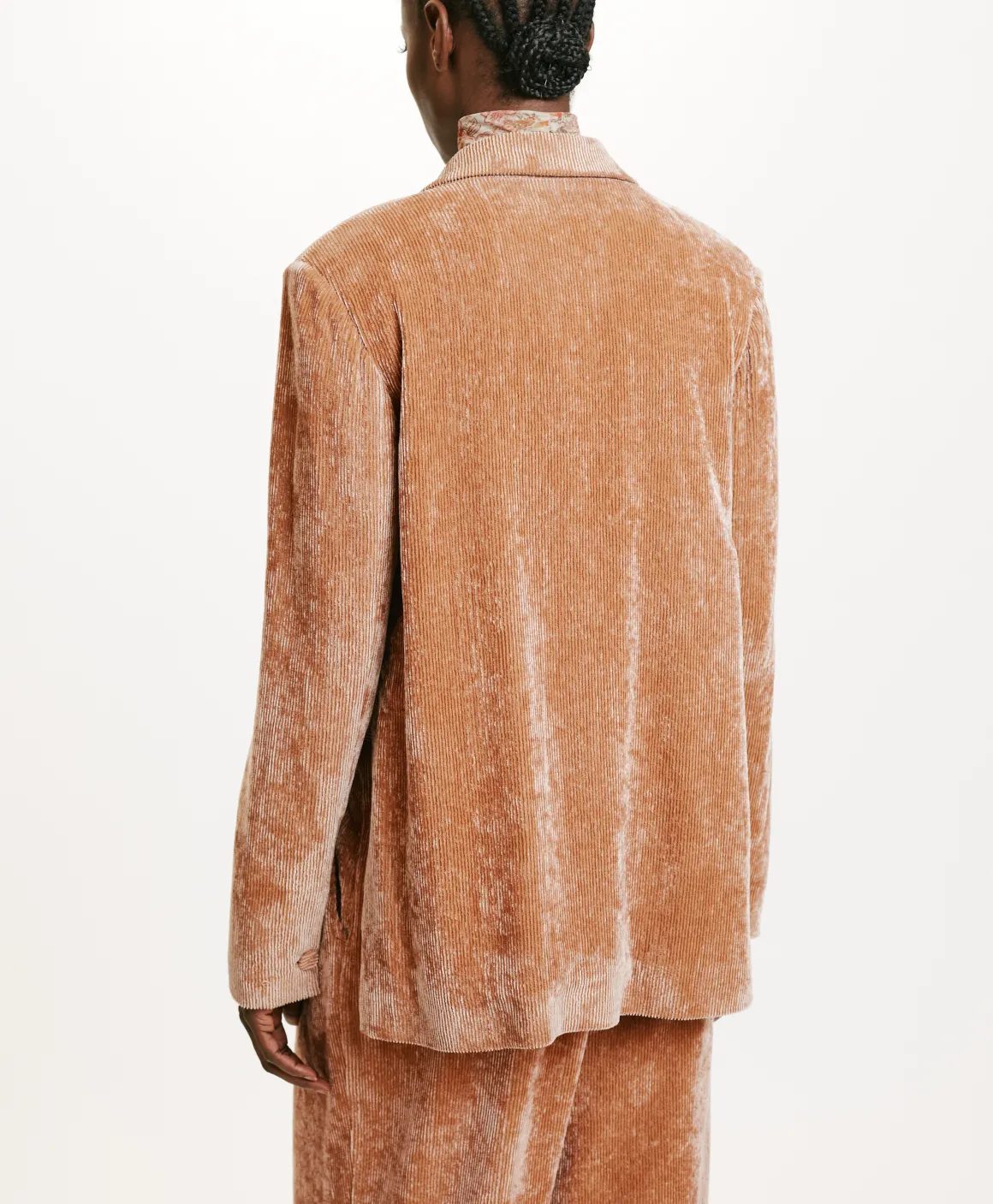 Momoni GIACCA HINATA IN VELLUTO STRETCH BICOLOR- Mandorla Clearance