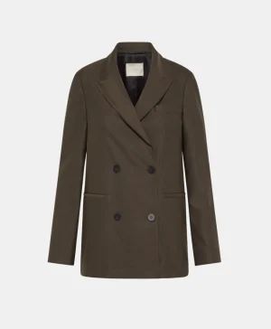 Momoni GIACCA ROSEMARY IN CHEVRON VISCOSA LANA STRATCH-MARRONE SCURO MarroneScuro Online