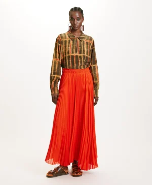 Momoni GONNA NORIE IN GEORGETTE- Paprika Cheap