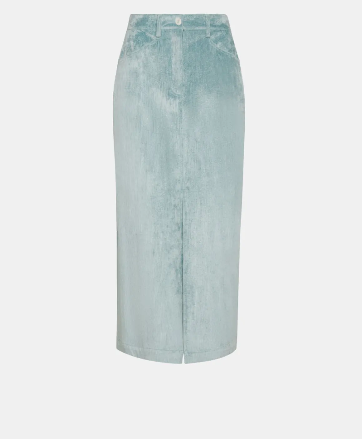 Momoni GONNA OKAWA IN VELLUTO A COSTE STRETCH-VERDE ACQUA VerdeAcqua Store