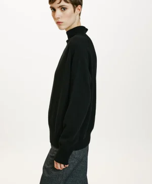 Momoni MAGLIA AMAYA IN LANA MERINO CACHEMIRE- Nero Fashion