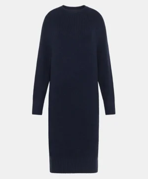 Momoni MAGLIA FUYO A COSTE IN LANA MERINOS- Blu Shop