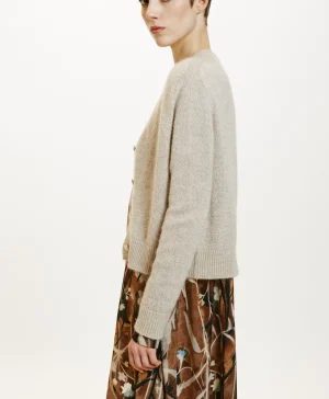 Momoni MAGLIA JIRO IN MOHAIR MISTO LUREX- Crema Clearance