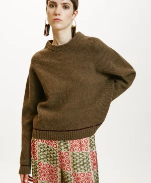 Momoni MAGLIA KARASU PUNTO PANNOCCHIA STRETCH-VERDE ERBA VerdeErba Flash Sale