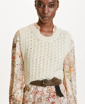 Momoni MAGLIA KITSUNE PUNTO PIZZO- Crema Shop