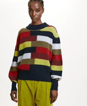 Momoni MAGLIA TOHOKU RIGATA MULTICOLOR-BLU MULTICOLORE BlueMulticolor Discount