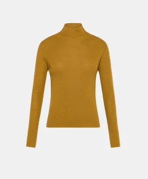 Momoni MAGLIA TORA IN LANA MERINOS- Senape Shop