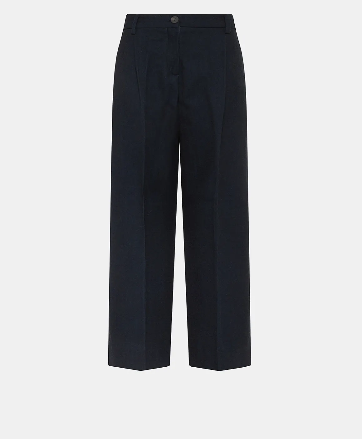 Momoni PANTALONI GRECALE BIS IN CHEVRON COTONE LANA- Blu Clearance