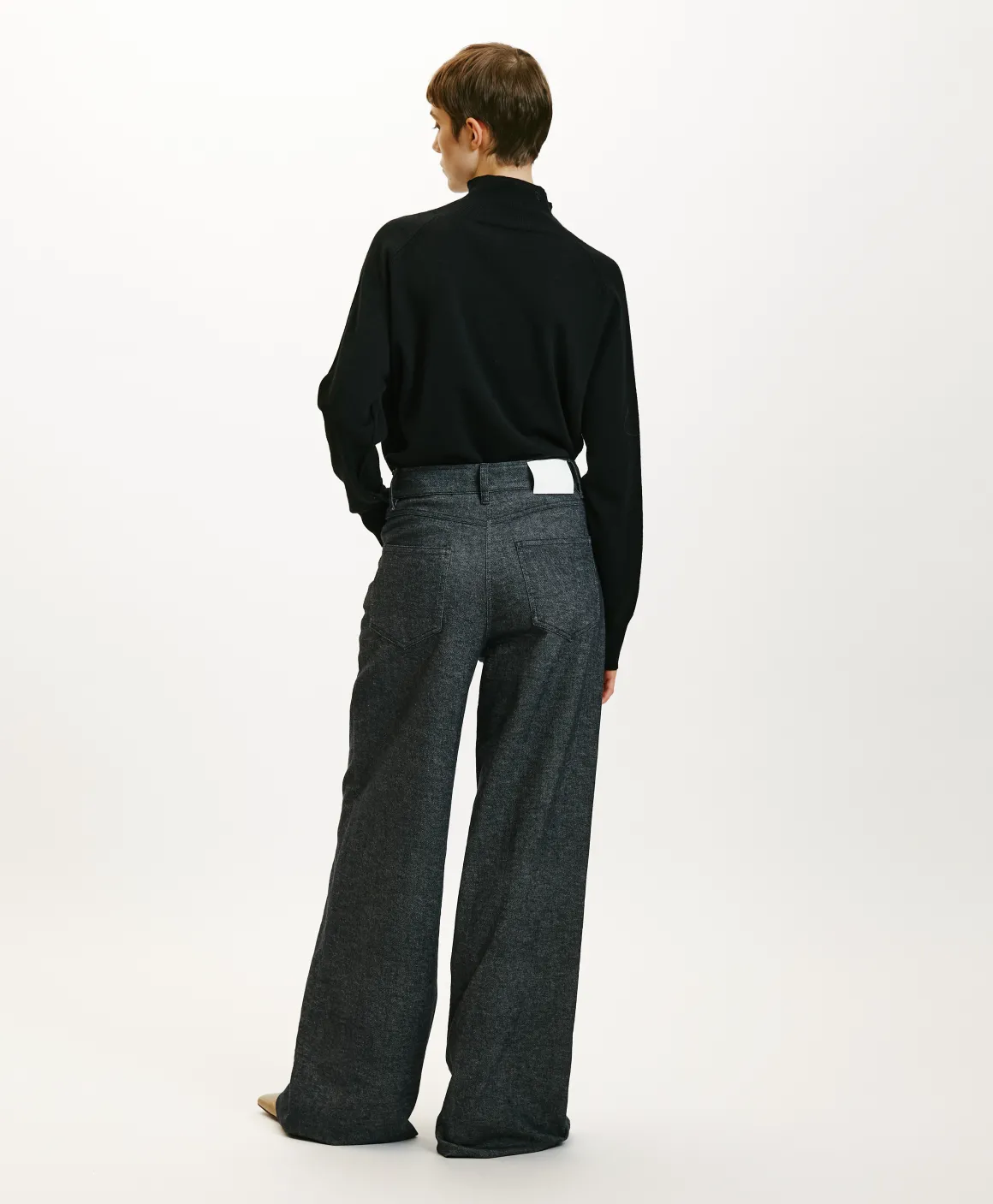 Momoni PANTALONI GUSTAVE IN DENIM COTONE LANA STRETCH-BLU JEANS BluJeans Clearance