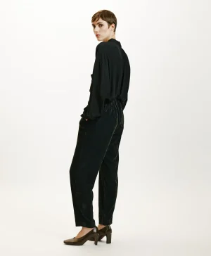 Momoni PANTALONI VISCHIO IN VELLUTO STRETCH BICOLOR-GRIGIO CARBONE GrigioCarbone New