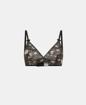 Momoni REGGISENO TUTU IN NYLON STAMPATO-NERO/ROSA CIPRIA Nero/RosaCipria Best Sale