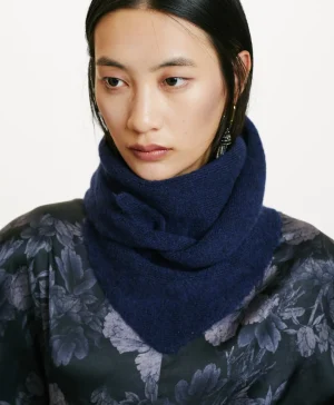 Momoni SCIALLE BALTICO BIS IN EFFETTO FELPA UNITO- Inchiostro New